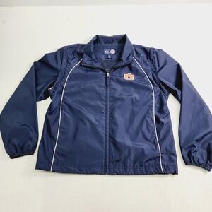Auburn University Tigers Full Zip Sleeve Vest Windbreaker Women's Sz L G-III EUC